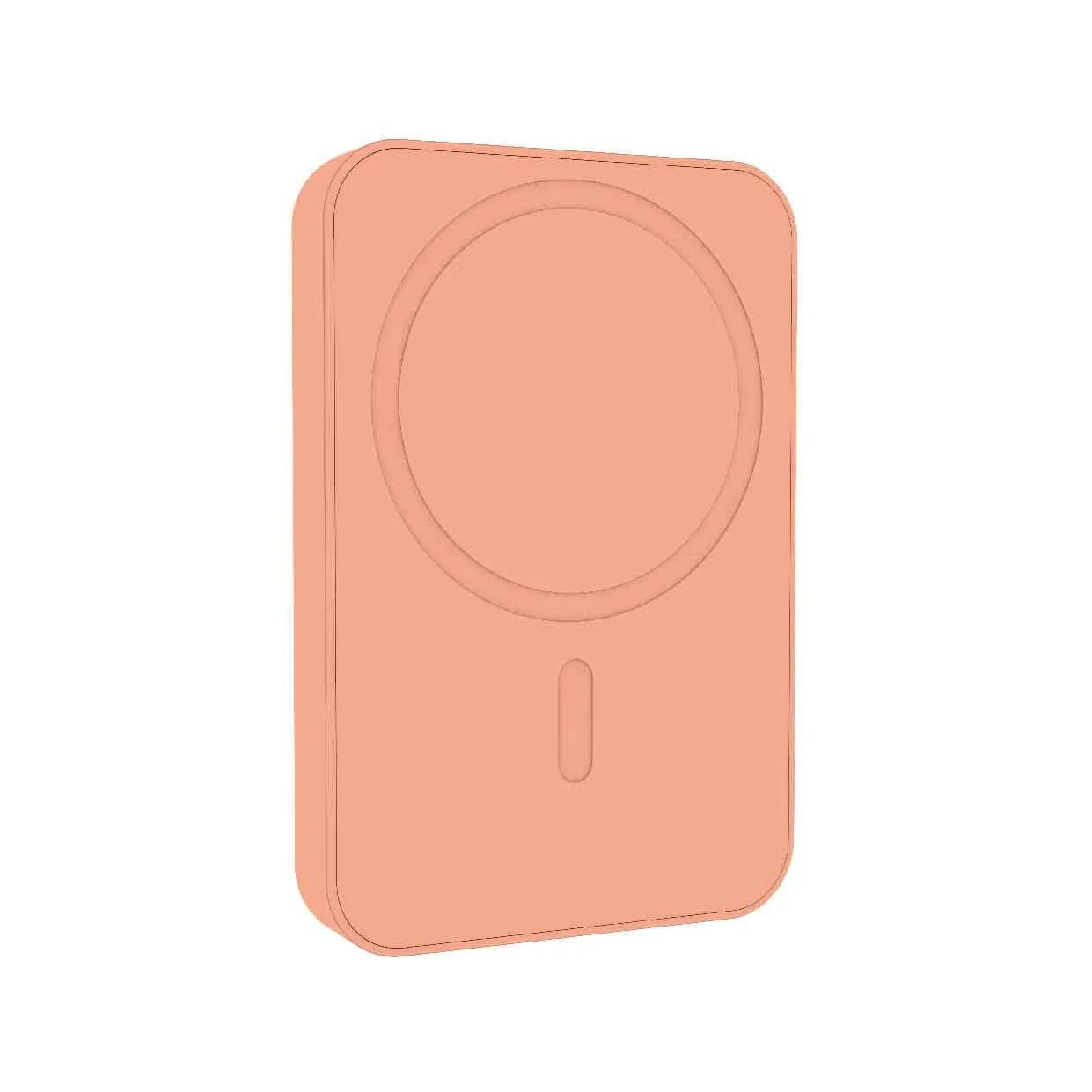 Laser 5000mAh Magnetic Wireless Power Bank Peach