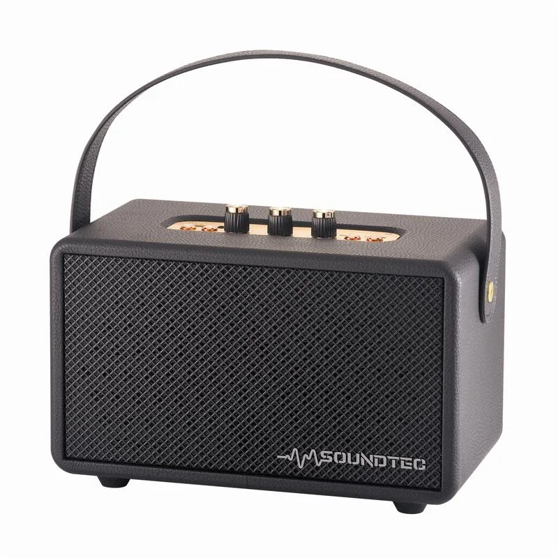 SoundTec Retro Bluetooth Boombox Black