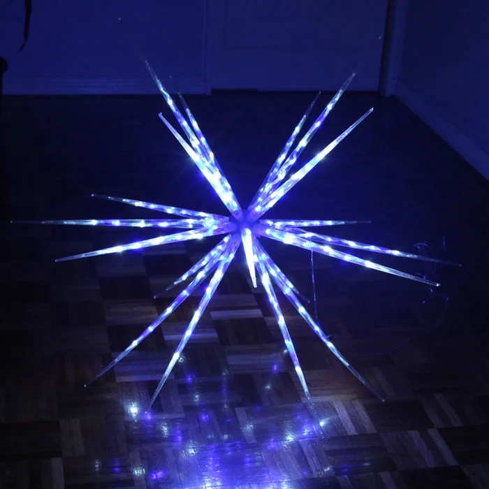 Samland 160 LED Blast Ice Star Ball Christmas Light Decoration in Blue & White