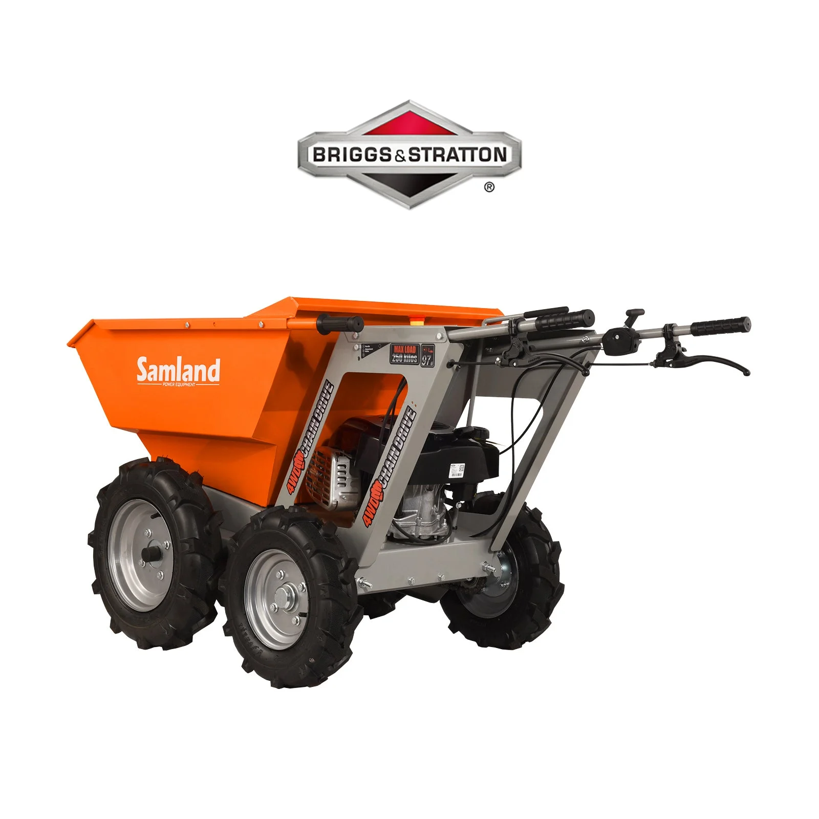 Samland Powered Wheelbarrow, Briggs & Stratton 5.5HP Engine MINI Dumper