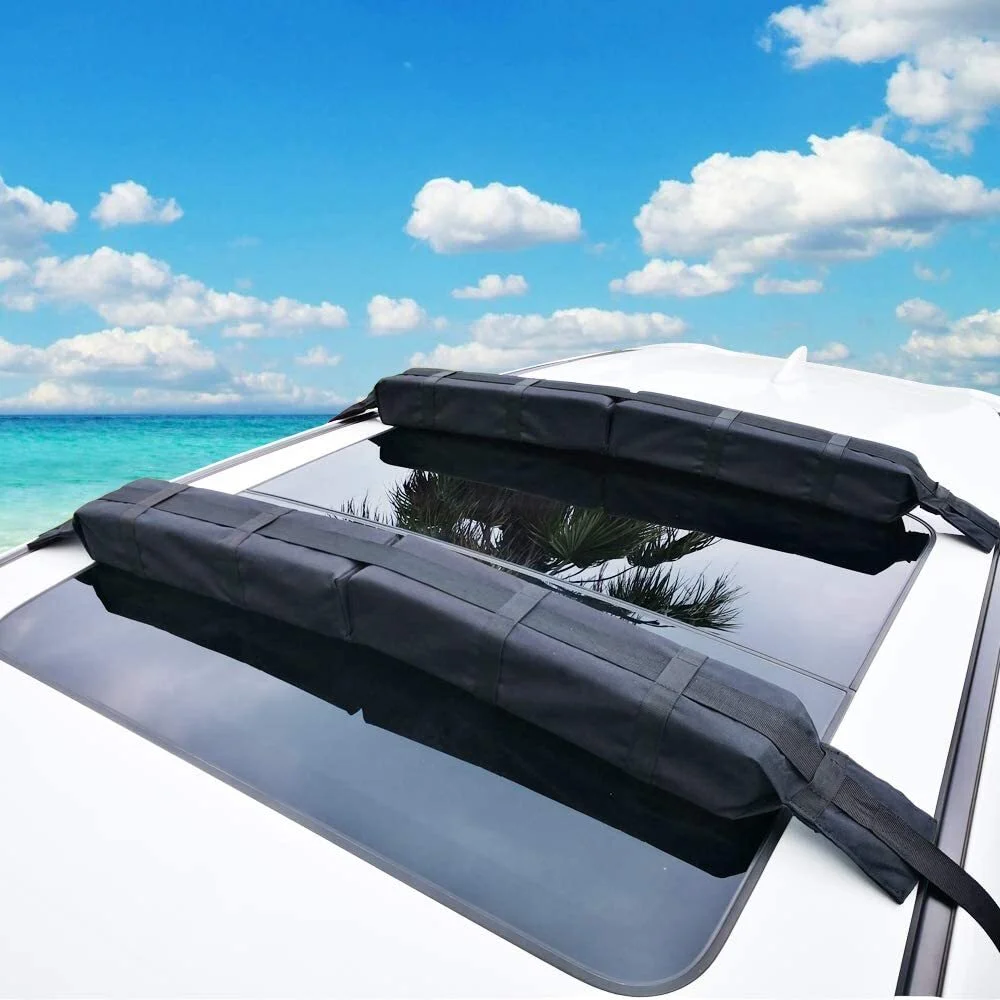 Samland Pair of Universal Soft Roof Rack Kayak Surfboard Universal for Car SUV(SRR600)