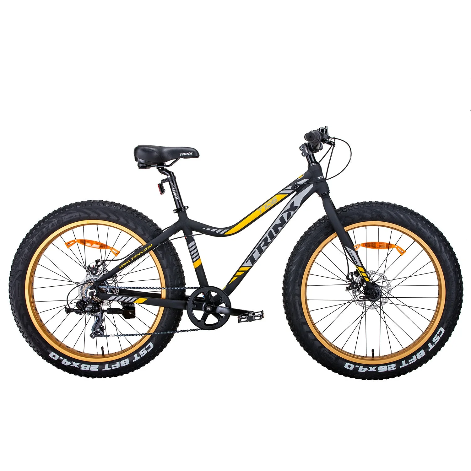 Samland TIGER T106 FAT BIKE SHIMANO 7 SPEED BICYCLE IN ORANGE