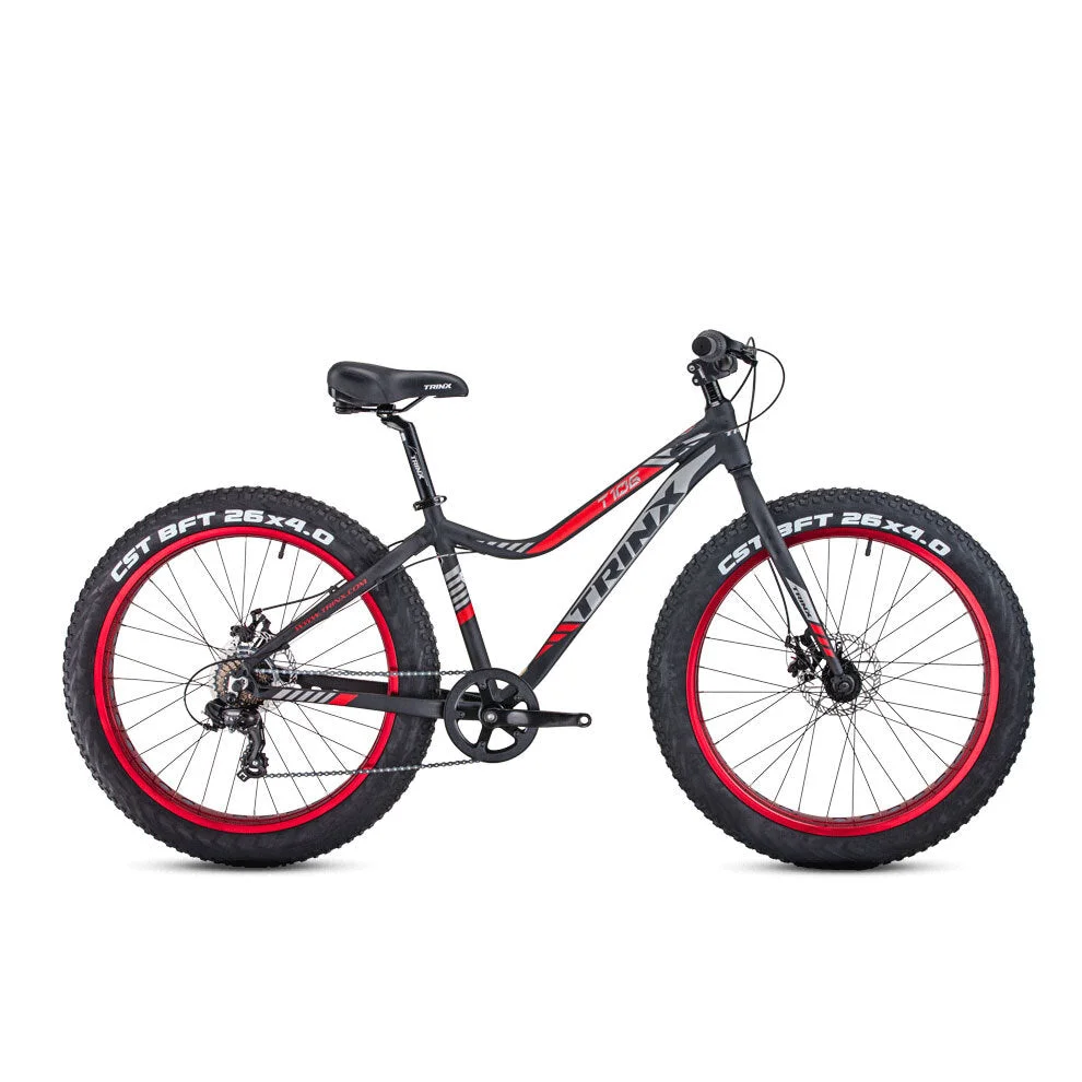 Samland TIGER T106 FAT BIKE SHIMANO 7 SPEED BICYCLE IN RED