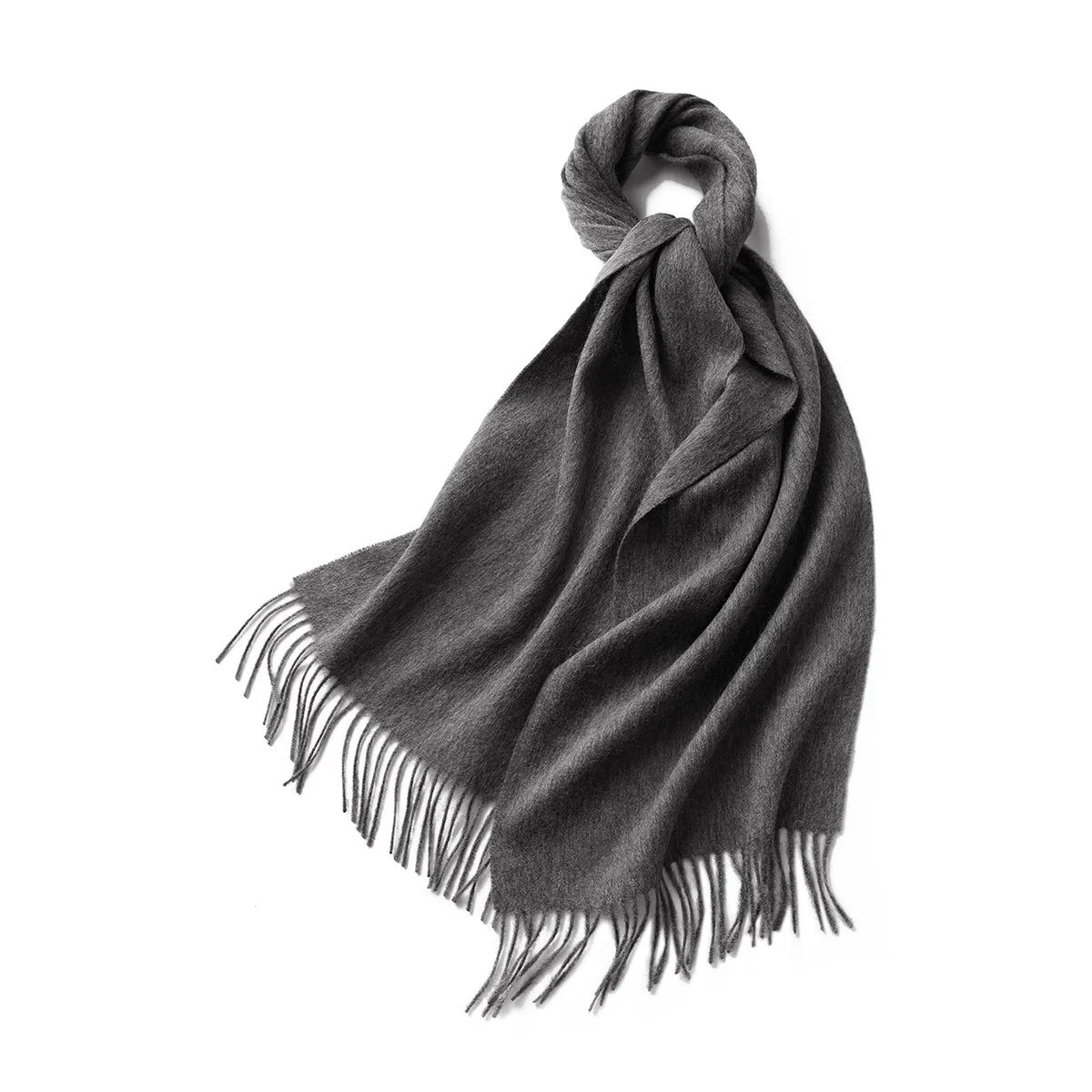 100% MERINO VIRGIN WOOL SCARF 970116 GREY