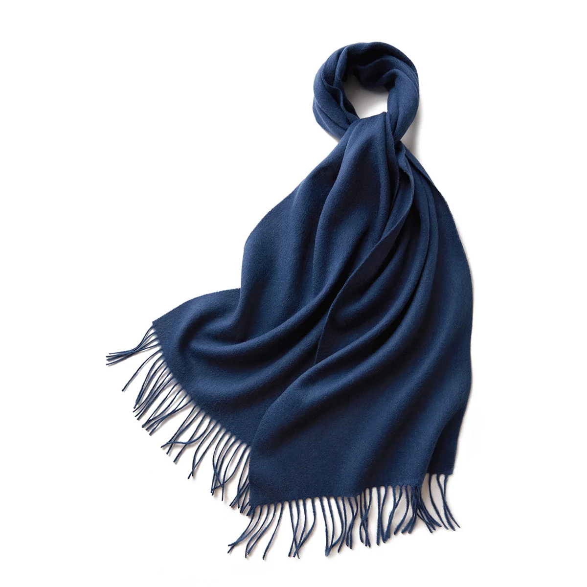 100% MERINO VIRGIN WOOL SCARF 970116(NAVY)