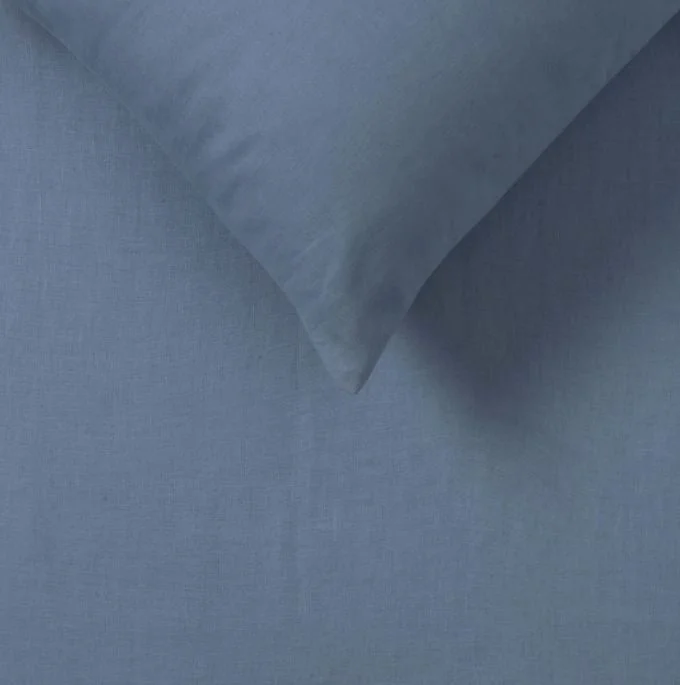 Hemp Sky Blue Sheet Set by Vintage Design Homeware Queen