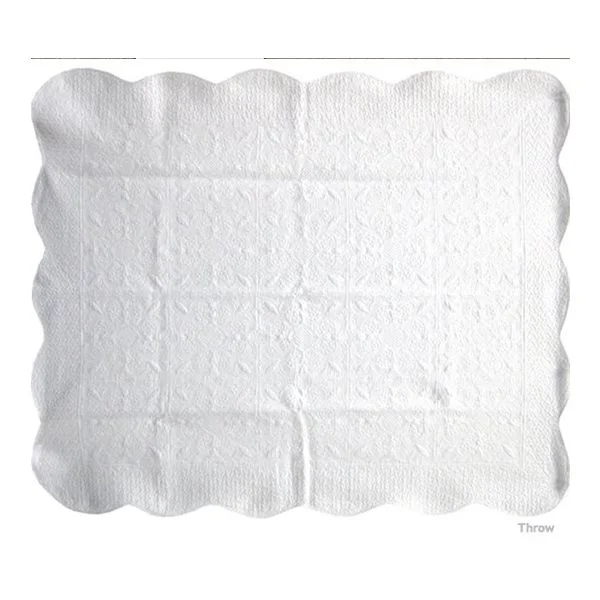 Antique White 100% Cotton Throw