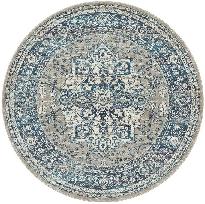 Babylon 207 Blue Round by Rug Culture-240X240CM - ROUND