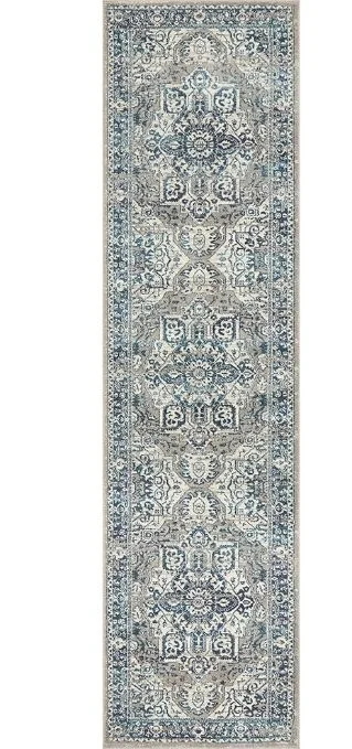 Babylon 207 Blue Runner by Rug Culture-500X80CM - RUNNER