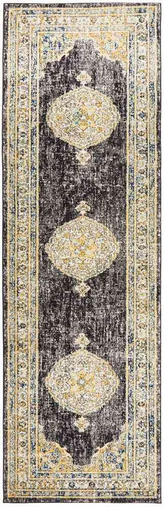Century 955 Charcoal Runner by Rug Culture - 400X80CM - RUNNER