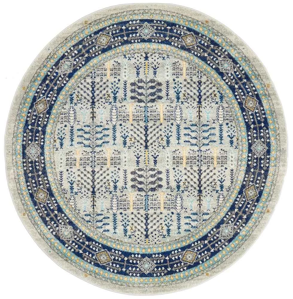 Century 988 Blue Round by Rug Culture - 240 x 240 cm - ROUND