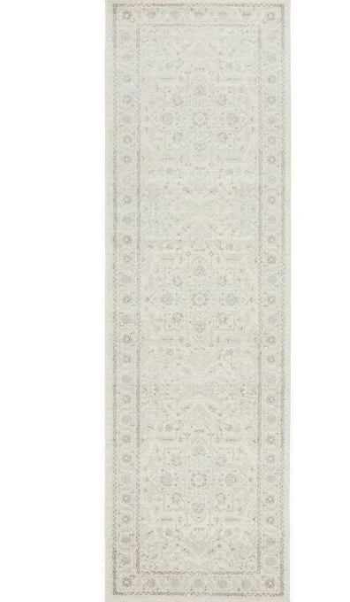 Evoke 261 White Runner by Rug Culture -300X80CM - RUNNER