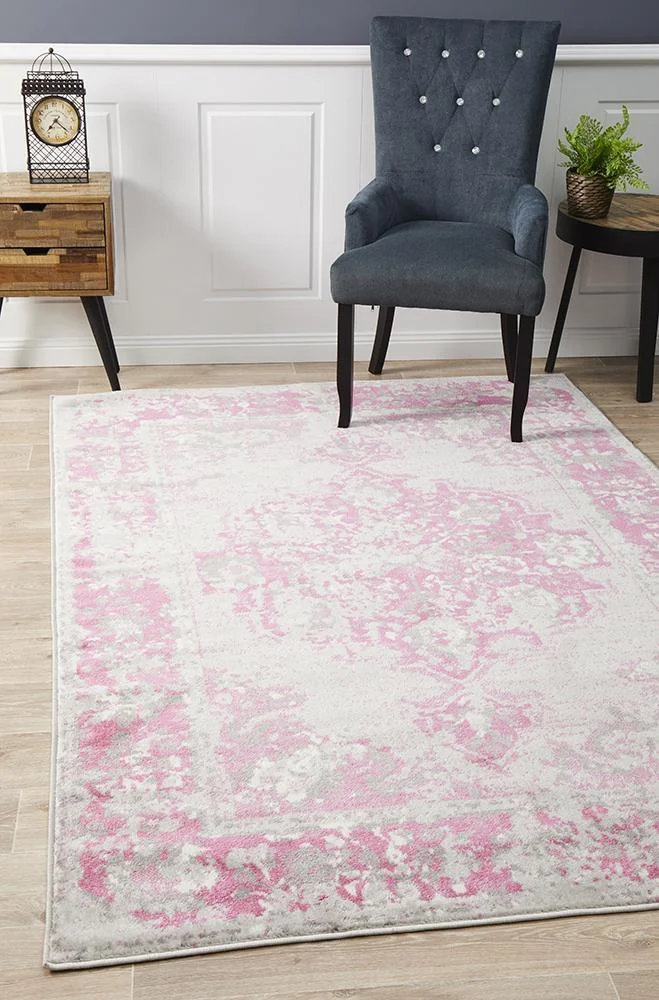 Alexa Transitional Rug Grey Fuchsia by Rug Culture - 400X300CM