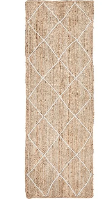 Noosa 222 White Runner by Rug Culture-300X80CM - RUNNER