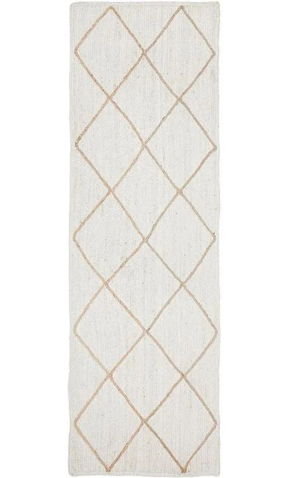 Noosa 333 White Runner by Rug Culture-300X80CM - RUNNER