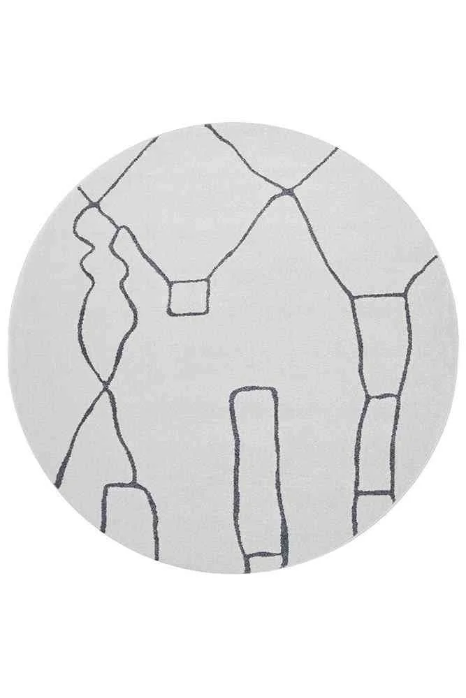 Paradise Round Amy Grey by Rug Culture - 200X200CM - ROUND