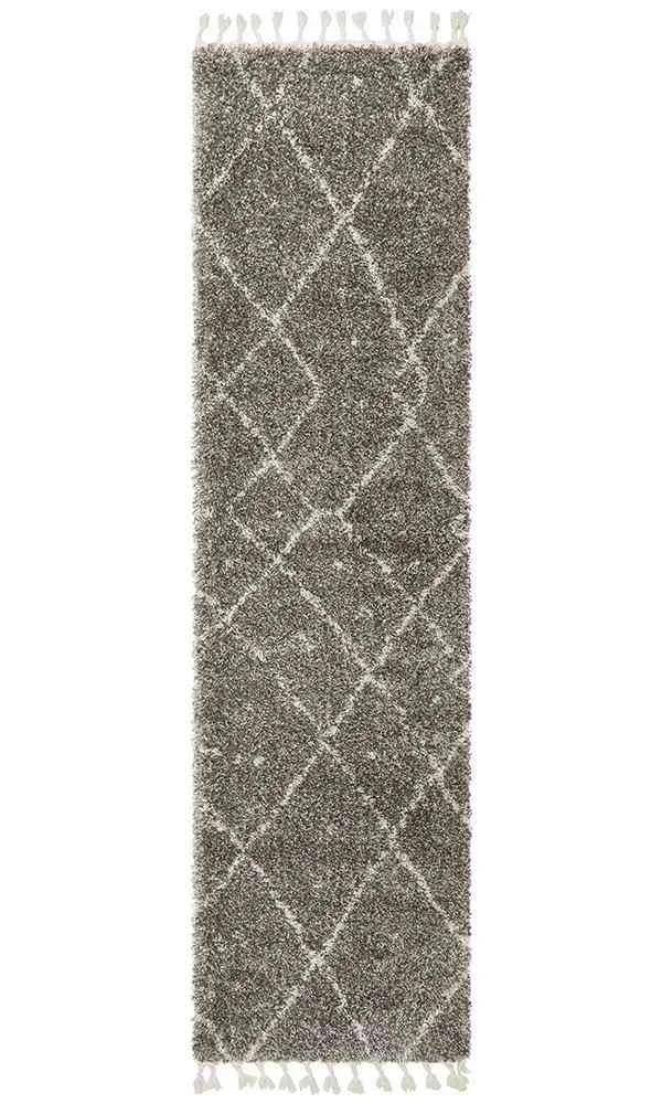 Saffron 44 Grey Runner by Rug Culture - 200X80CM - RUNNER