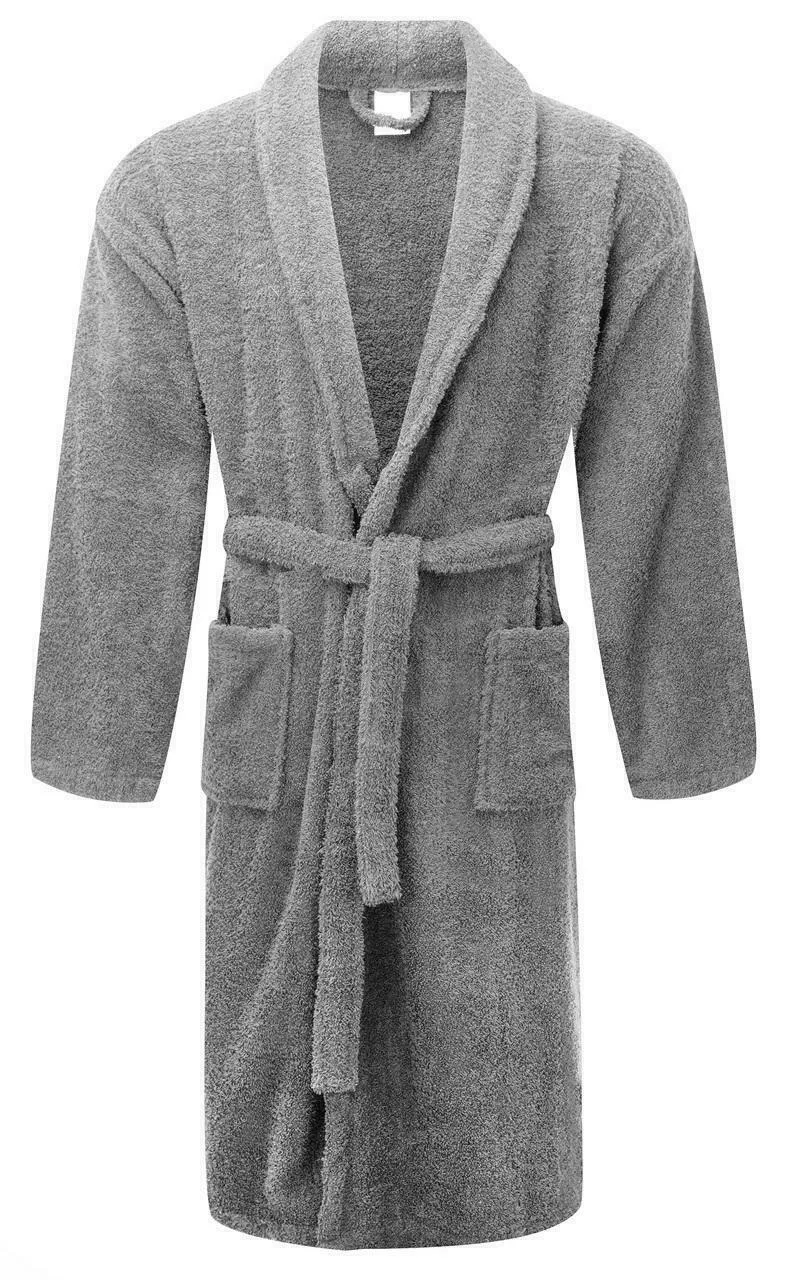 Chalet Quick Dry Terry Cotton Fossil Small/ Medium Bath Robes by Renee Taylor