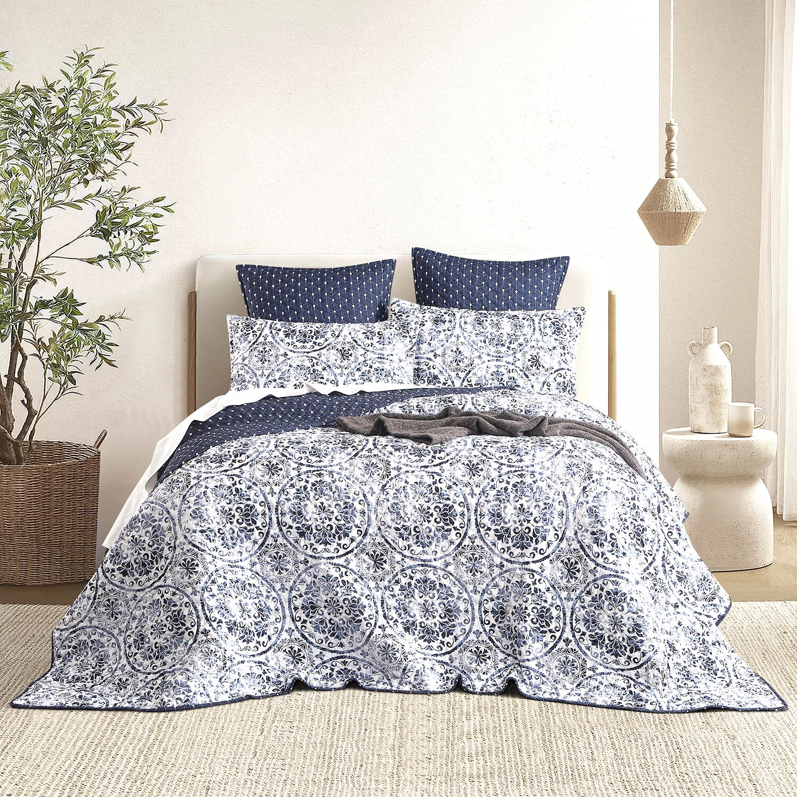 Delos Quilted Reversible Queen/King Coverlet Set by Renee Taylor