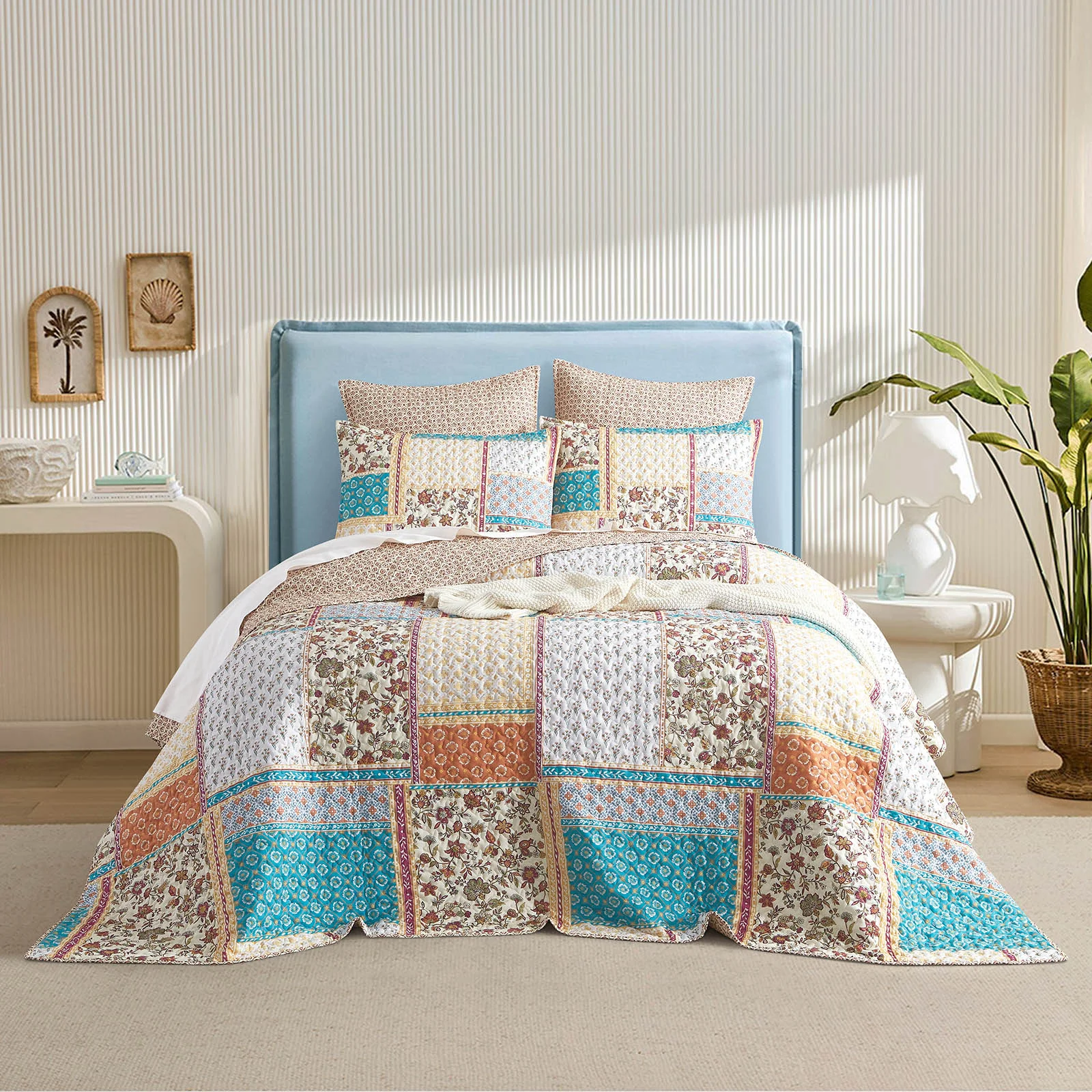 Amber Quilted Reversible Queen/King Coverlet Set by Renee Taylor
