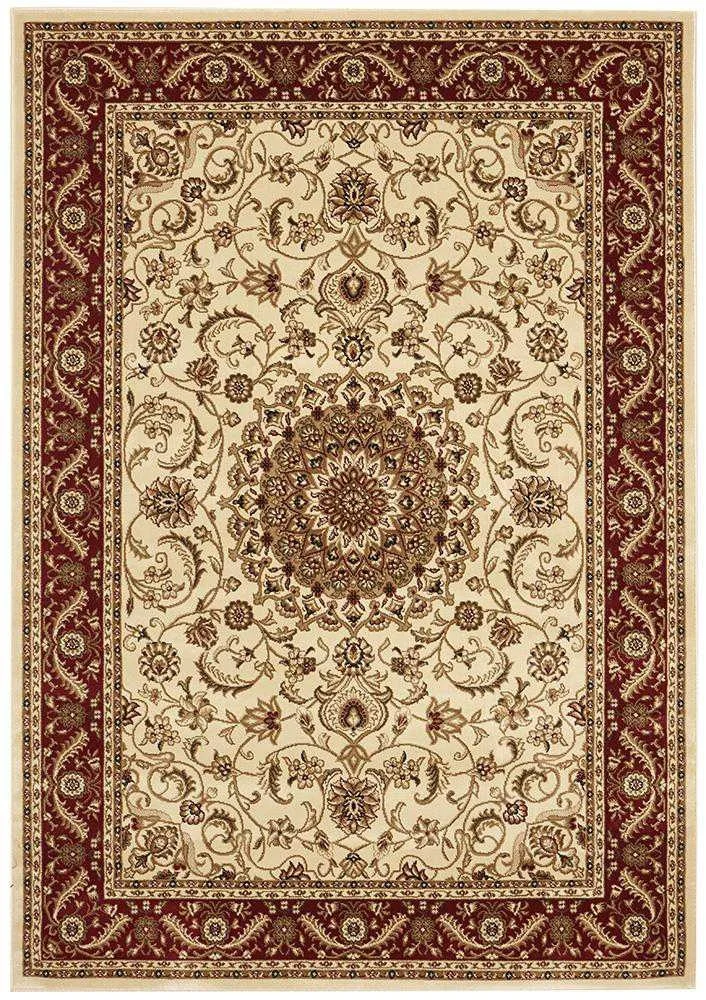 Sydney 9 Ivory Red Runner by Rug Culture - 400X80CM - RUNNER
