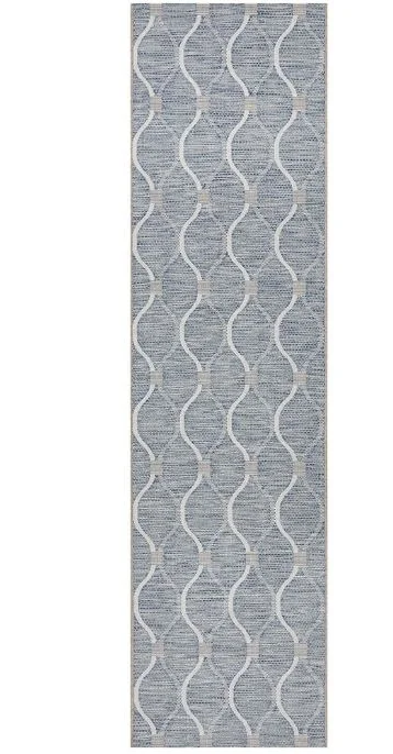 Terrace 5501 Blue Runner by Rug Culture-400X80CM - RUNNER