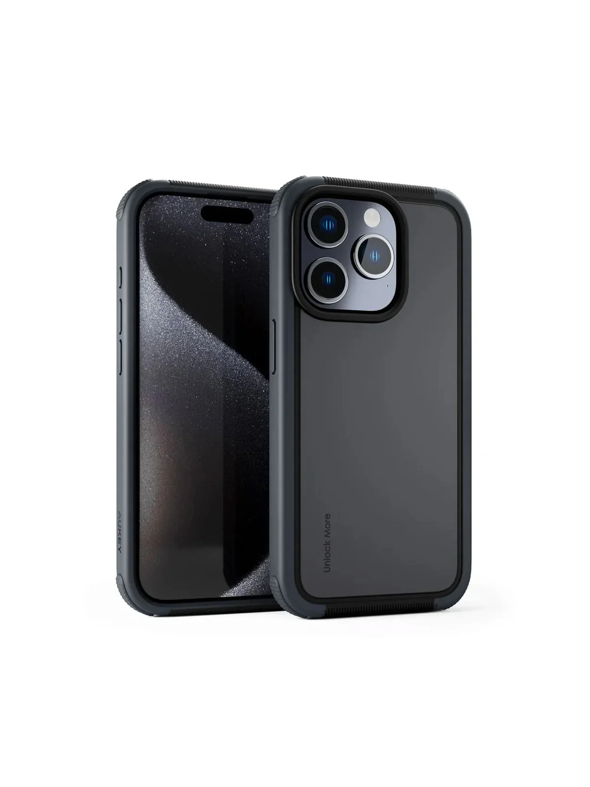 Aukey Urban Guard Elite Magnetic Hard-Shell iPhone 15 Pro Max Phone Case - Dark Gray (UG10D)
