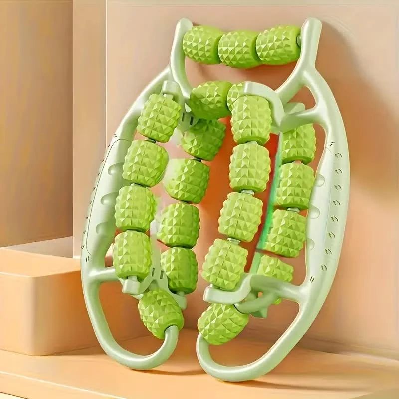 Exercise Fitness Leg Circular Thigh Calf Massage Roller with 12 Wheels for Muscle Stretching And Relaxation.