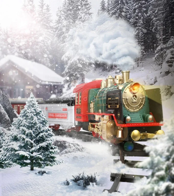 RC Track Train Set with Steam Effect