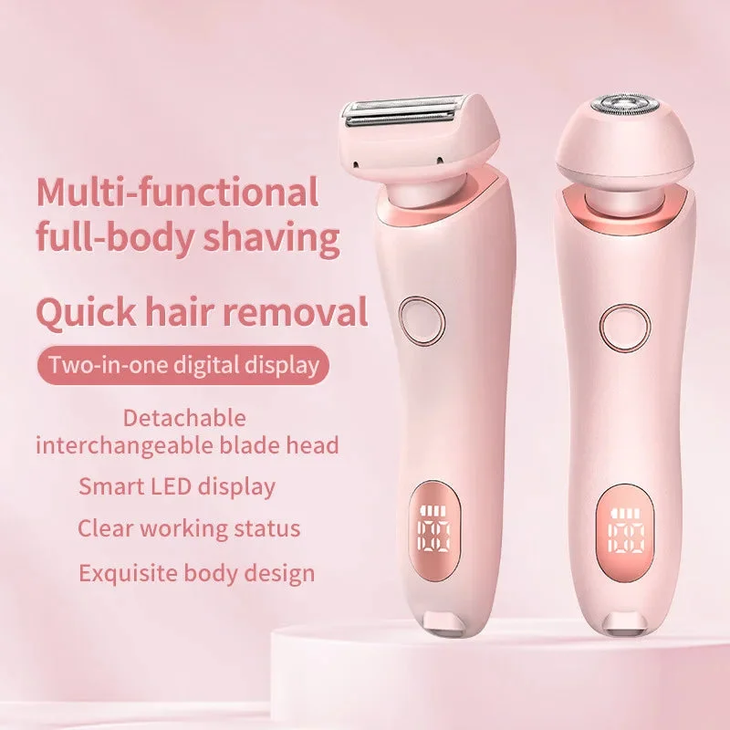 2 in 1 Waterproof Electric Shaver Hair Removal 