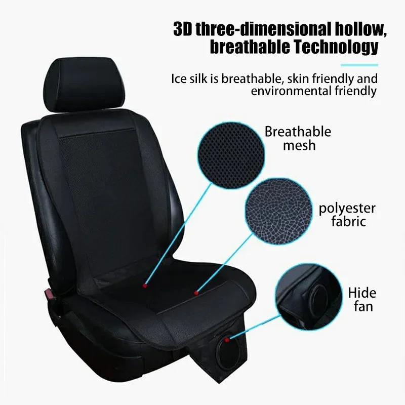 Spacer Car Cooling Seat Cushion-Fan  System Black