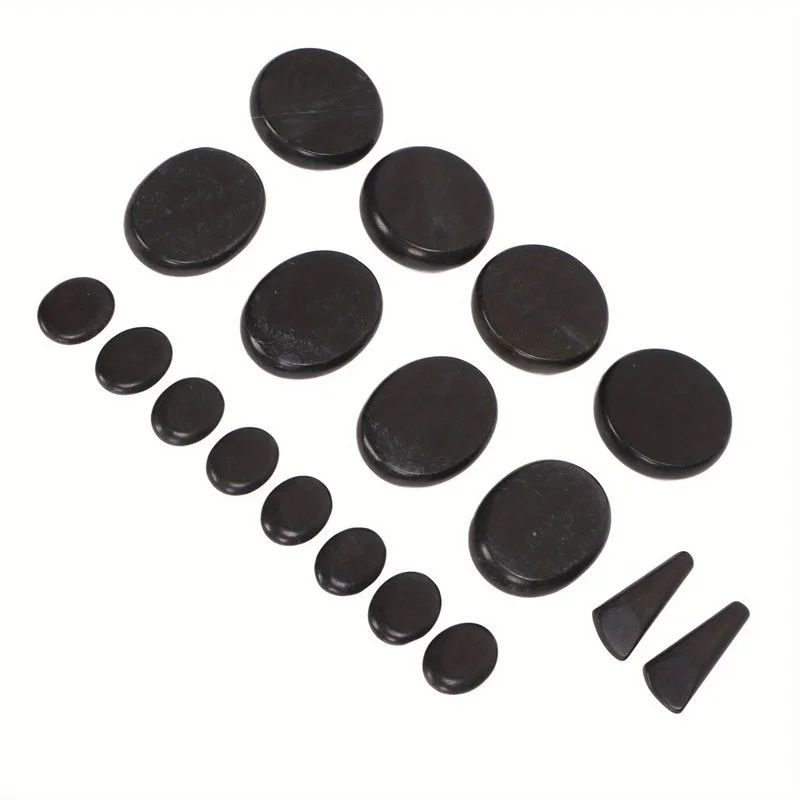 18Pcs Heated Basalt Massage Stones With Warmer Box