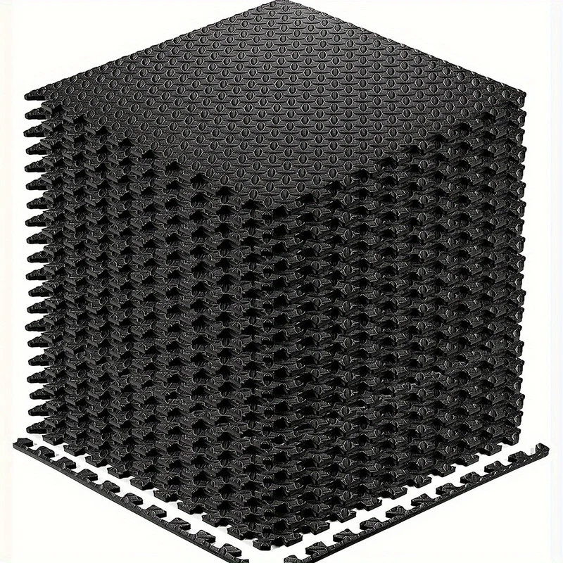 Interlocking Black EVA Fitness Mats Set (20pcs)