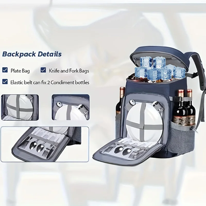 Insulated Sports Backpack 35-Can Blue