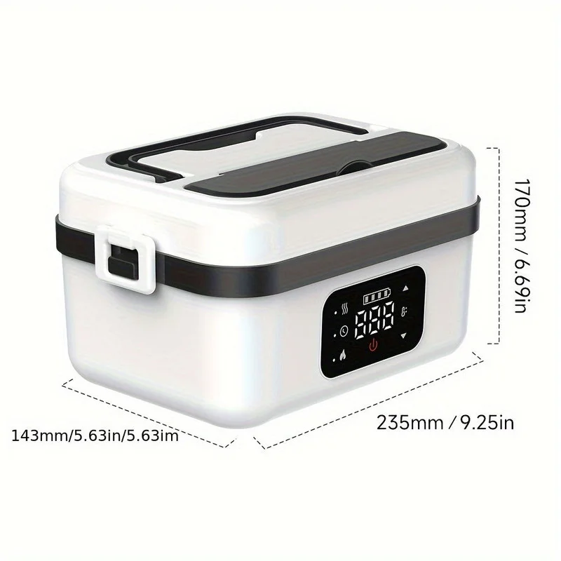 Electric Heated Lunch Box USB Rechargeable 1000ml