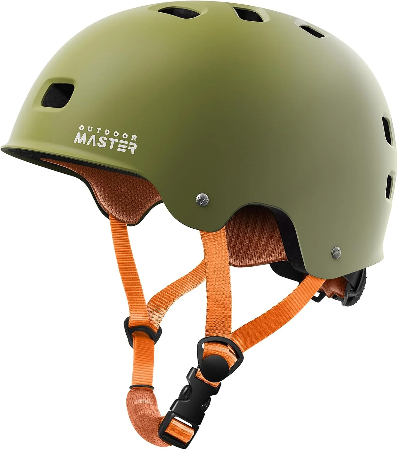 OutdoorMaster Skateboard Bike Helmet for Adults &Youth - Multi-Sport Certified Impact Resistant with 2 Removable Liners & Ventilation for Scooter, Skating-Matte Adventure Green-Large