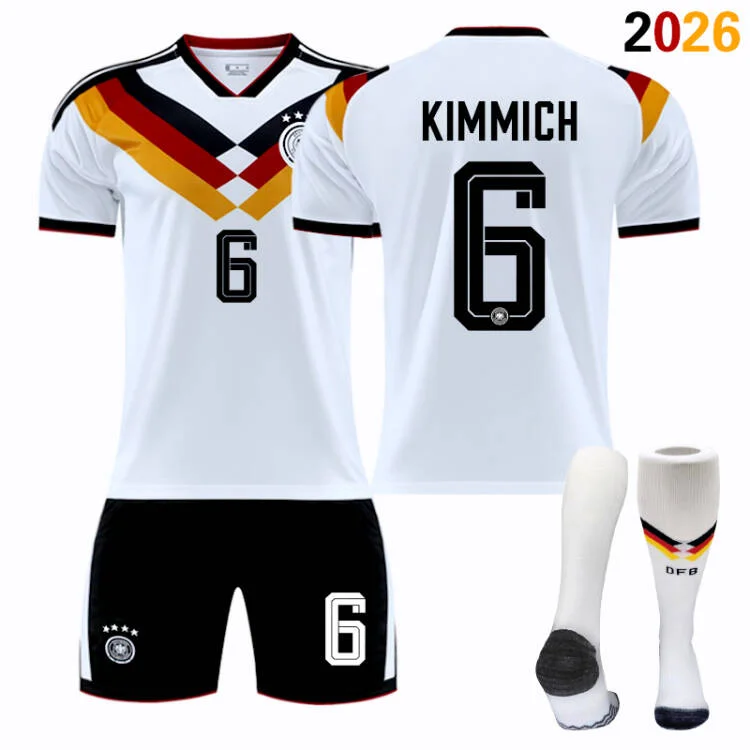 2026 FIFA World Cup Germany Home Football Jersey #Manuel Neuer #Joshua Kimmich, #Kai Havertz, #Toni Kroos, #Jamal Musiala, #Nick Woltemade, #Thomas Müller, #Florian Wirtz, #Leroy Sané Fan Version Football Jersey Children/Adult Sizes Breathable Fabric(Josh