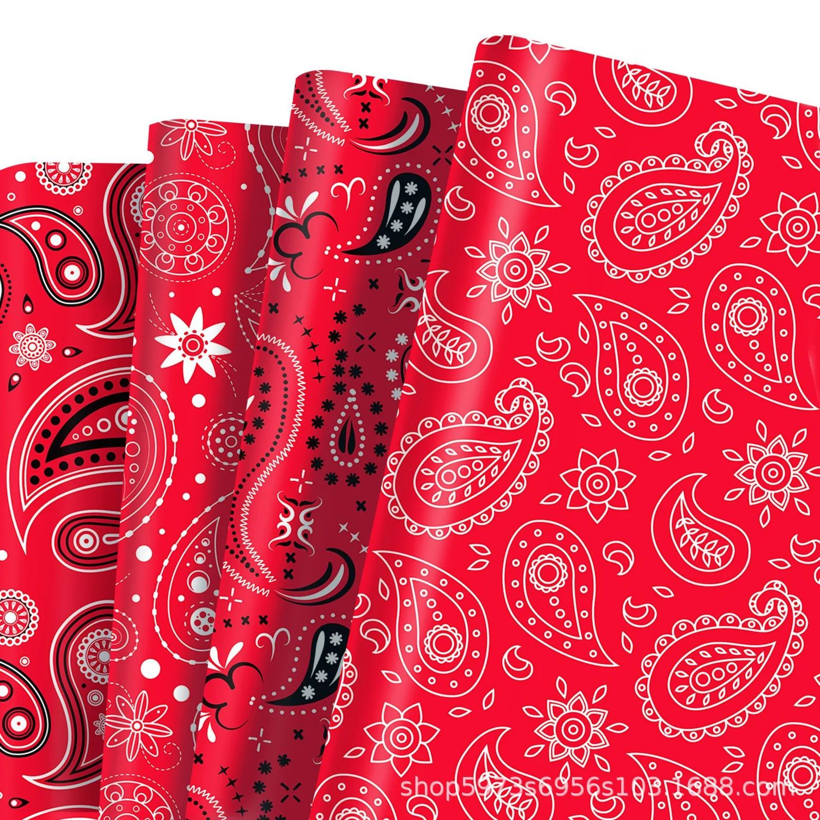 Gift Box Decorative Wrapping Paper - Style WZ003 (12-Sheet Set)