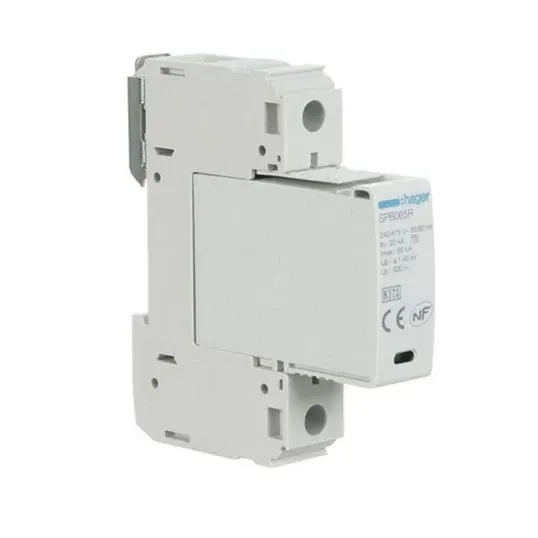 Hager Surge Protection Device Coarse with Replaceable Cartridge 1 Pole T2 TNC 65kA Remote Contact | SPB165R