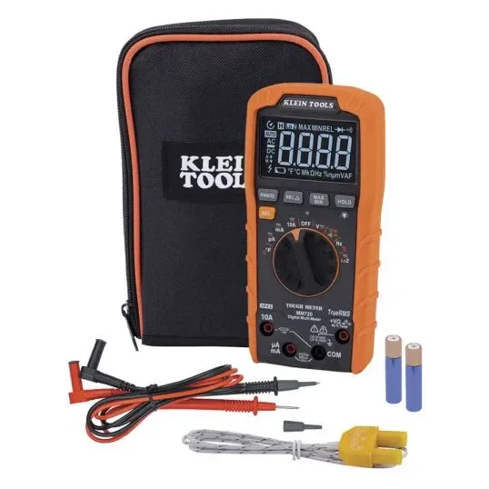 Klein TRMS Auto-Ranging Digital Multi-Meter 1000 Volt AC/DC 10 Amp 1 Hz-500 KHz 2 x AAA | A-MM720