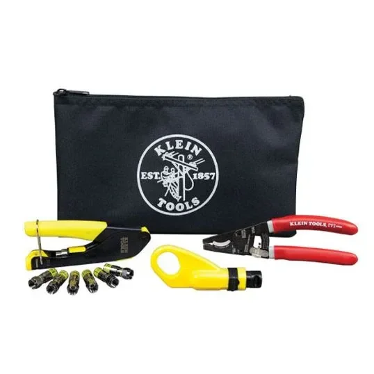 Klein Coax Cable Installation Kit with Zip Pouch High Carbon Steel | A-VDV026-211