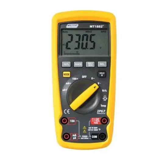 Major Tech Digital Multimeter & Temperature True-RMS Auto Ranging 1000V AC/DC IP67 CAT IV 600V | MT1882