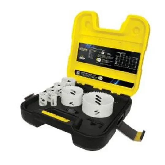 Sheffield Alpha Pro Lock 10 Piece Electricians Fast Change Holesaw Kit White | HSKELW10QR