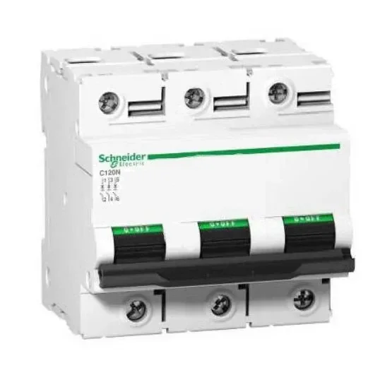 Schneider Miniature Circuit Breaker D Curve 80Amp 15 kA 3Pole 4.5Module 81mm DIN 35mm Rail Mount | A9N18512