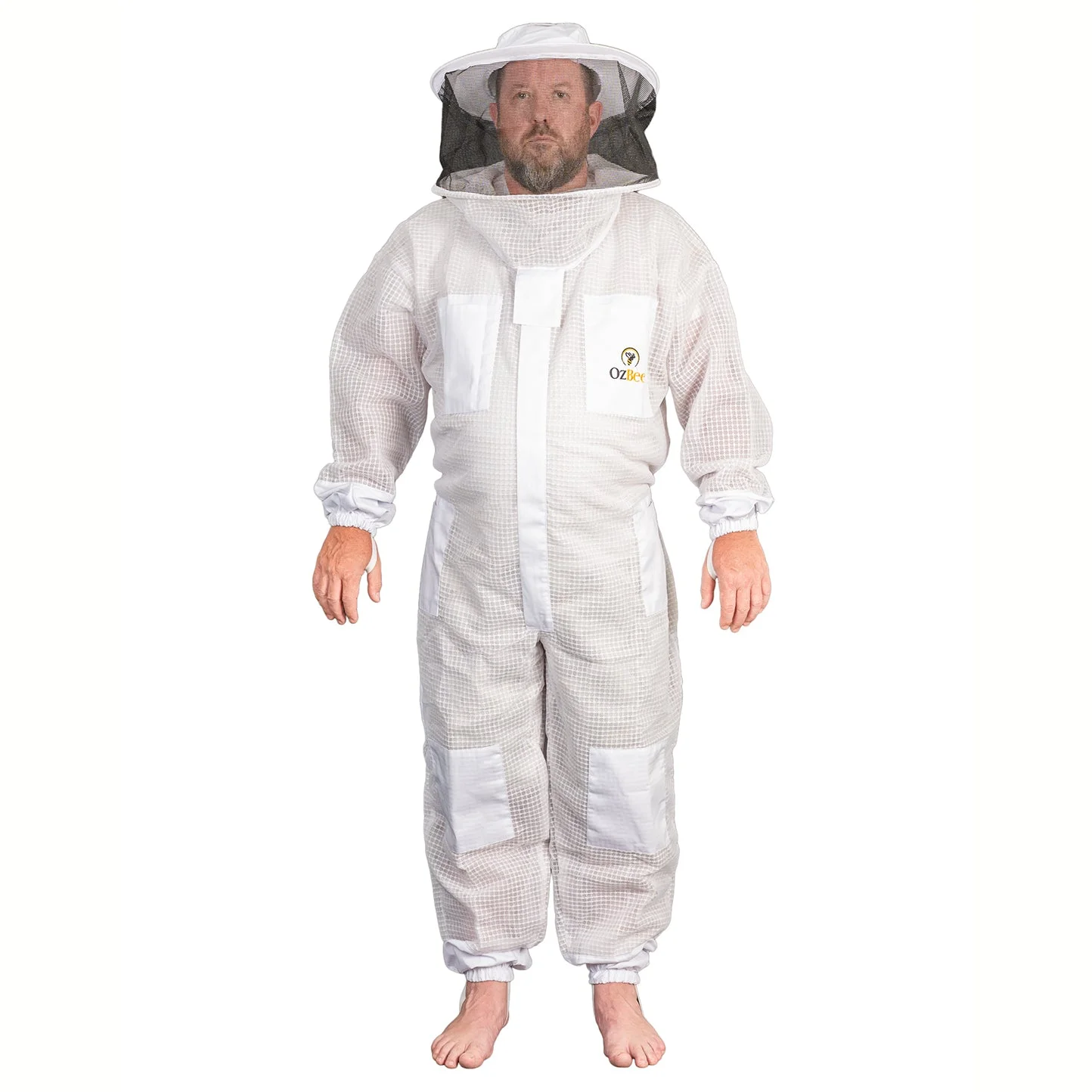 Beekeeping Bee Full Suit 3 Layer Mesh Ultra Cool Ventilated Round Head Beekeeping Protective Gear SIZE 5XL