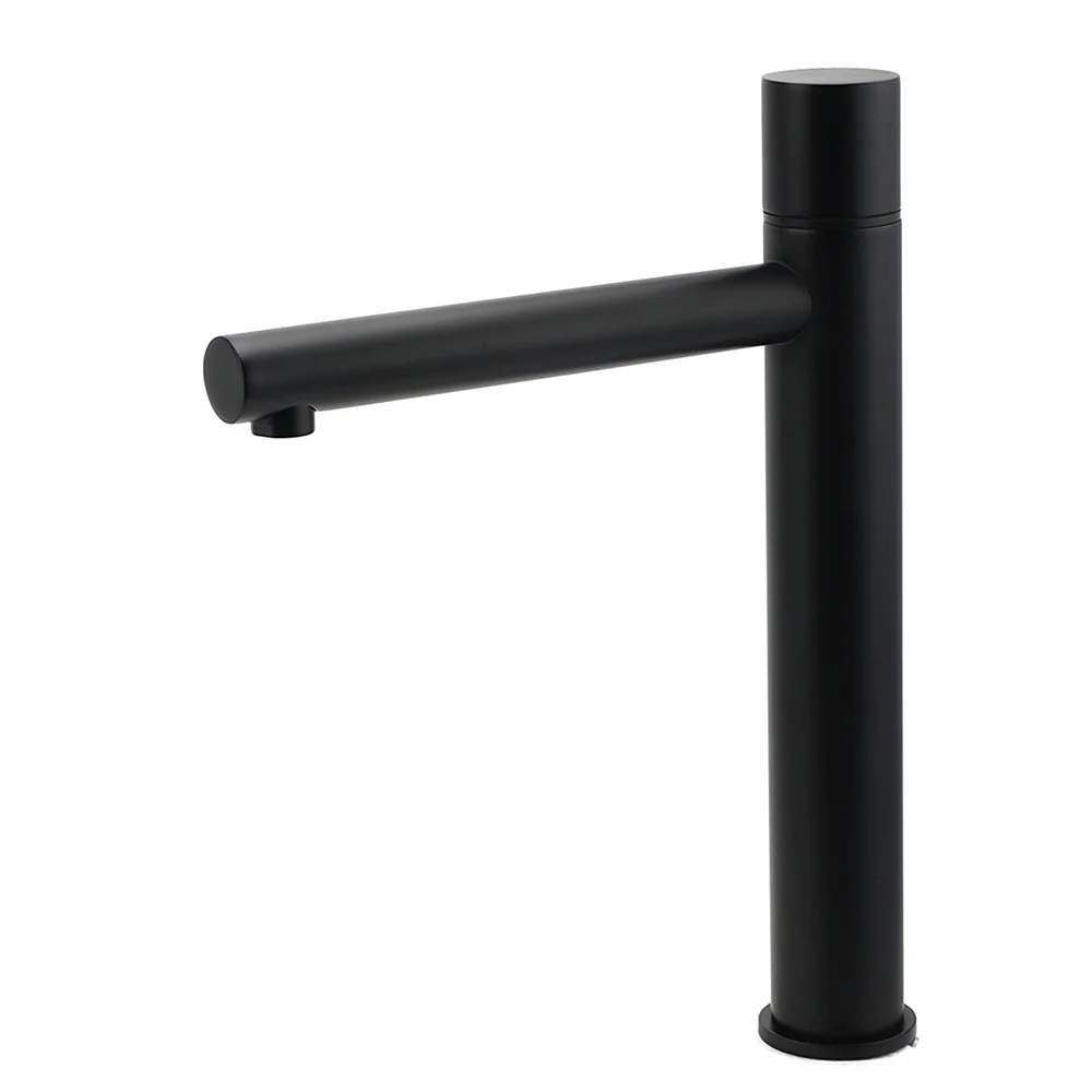 WELS Black 30cm Tall Basin Mixer Vanity Sink Faucet Bubble Tap Laundry 180º Turn
