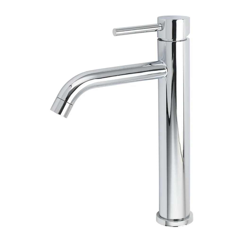 WELS Chrome Tall Basin Kitchen Laundry Mixer Vanity Sink Faucet Tap Curve Outlet