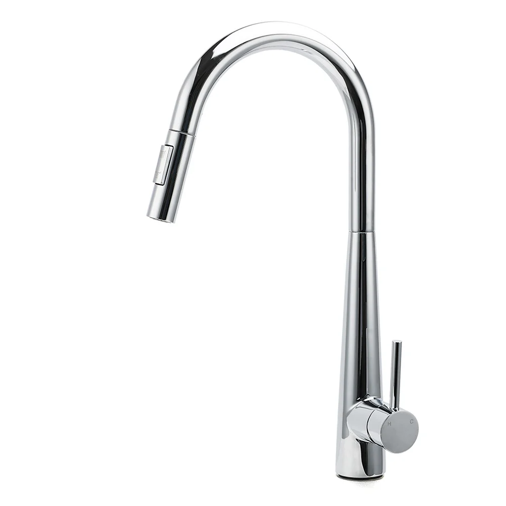 WELS Chrome 360 Swivel Pull Out Kitchen Tap Sink Mixer Faucet Spout 2 Way Outlet