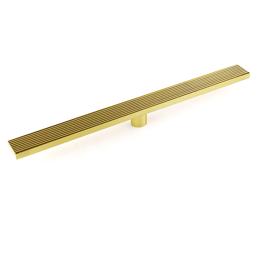 Brushed Gold 304 SUS 600mm Strip Fence Sword Shower Grate Floor Drain 50mm Waste