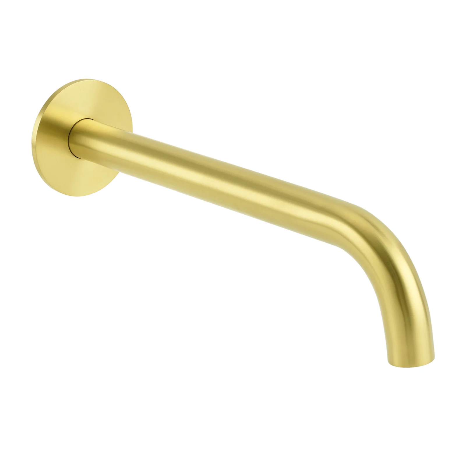 Brushed Gold Round 250mm Spout For Bathroom Tub Wall Mounted Water Filler Outlet